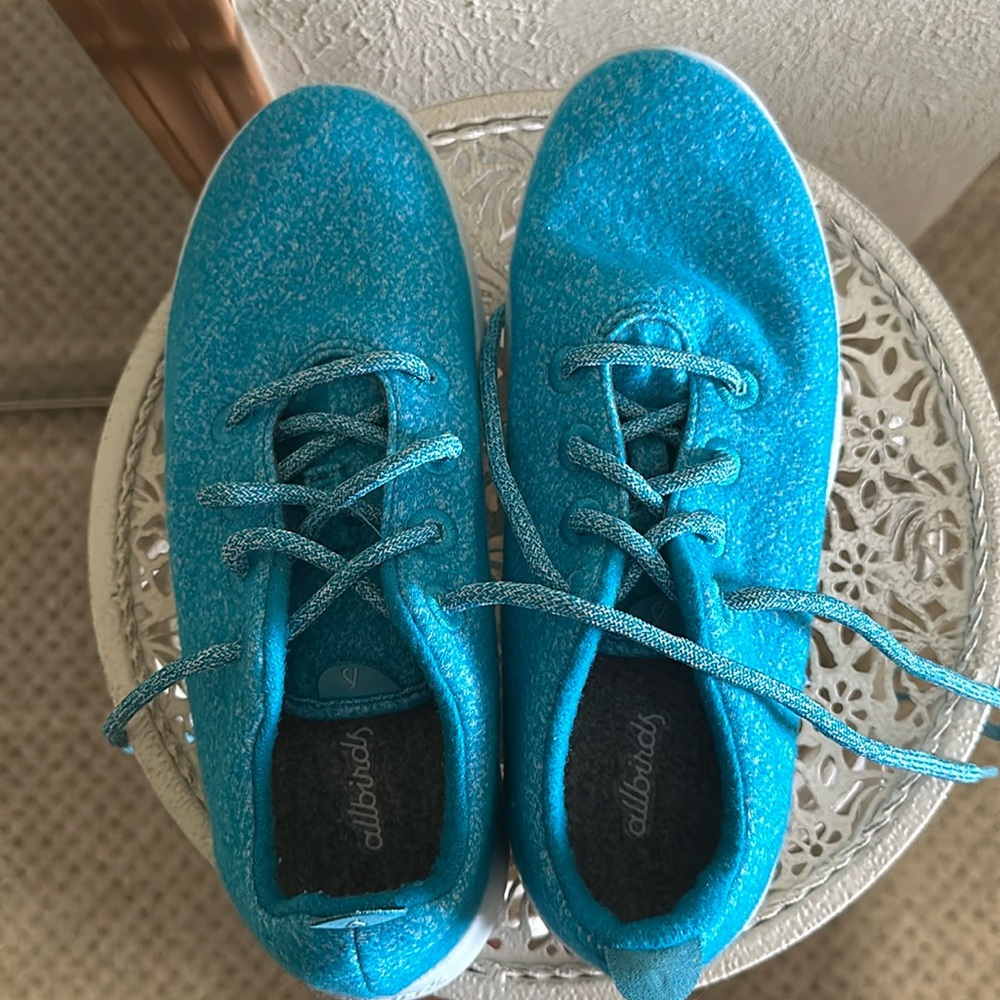 Allbirds Women’s Wool Runner Sneakers in Thrive Teal, Size 9M, Like New